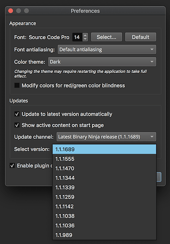Version Switcher >