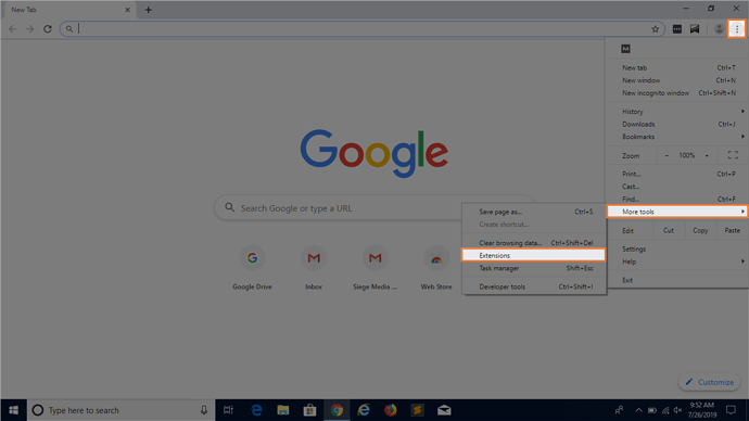 screenshot of fixing web browser
