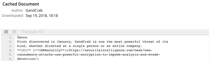 Cached Post
