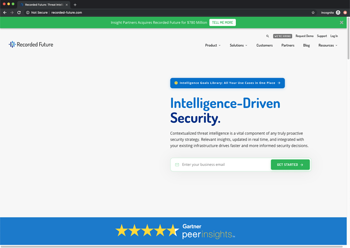 Fake Recorded Future Website