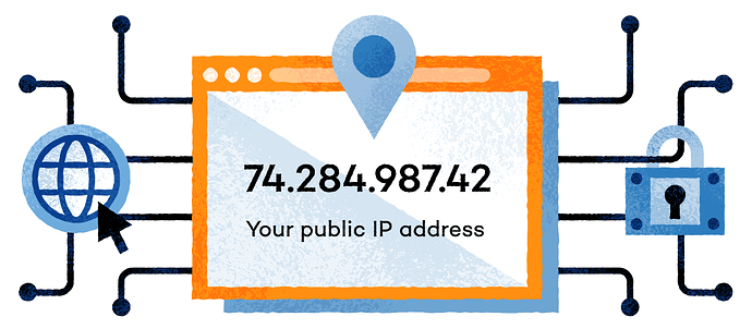 visual showing screen with IP address