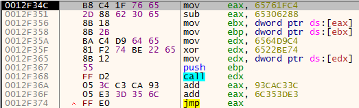Figure 5: Shellcode stored as FONT name inside the FONT record.