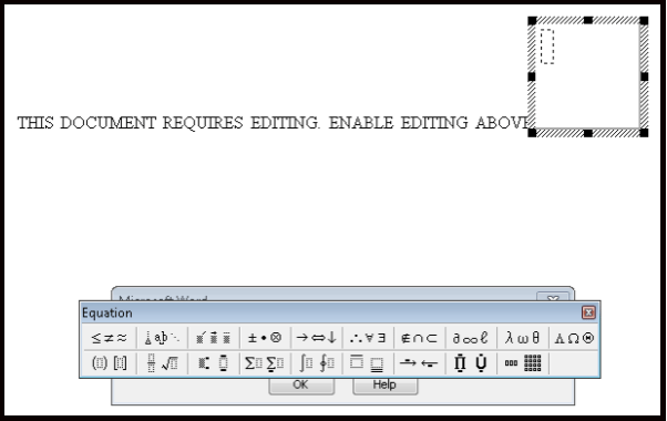 Figure 7: Example of a rich text format document lure.