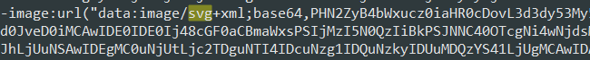 Figure 3. Code showing images that are saved as .svg files with base64 encode