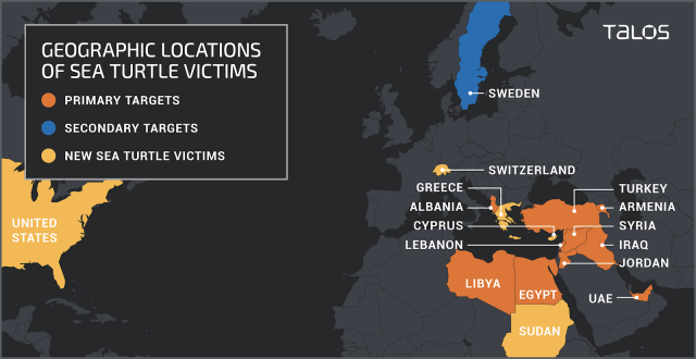 Geographic Location of Sea Turtle Victims by Talos